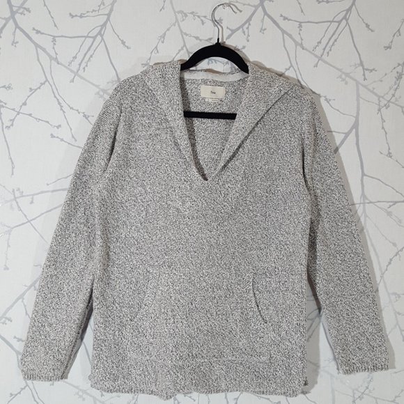 TNA Gray Textured Knit Pullover Clarion Hoodie - Picture 2 of 4